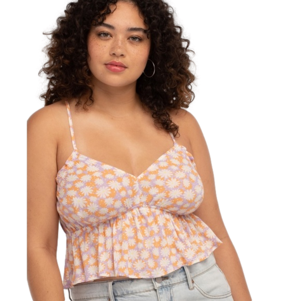 NWT RSQ Daisy Cross Back Babydoll Skinny Tank